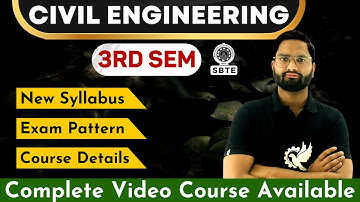 3rd Sem Civil Engineering | Syllabus | Exam Pattern | Course Details |SBTE-Bihar 🔥🎯