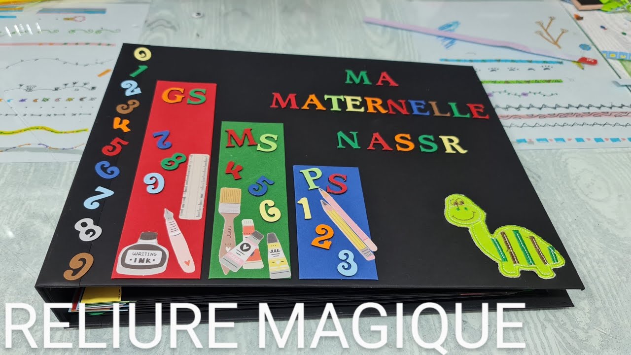 PRÉSENTATION DE L ALBUM MA MATERNELLE. RELIURE ANNEAUX MAGIQUES .