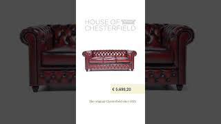 This iconic Chesterfield sofa in wash-off red leather combines...