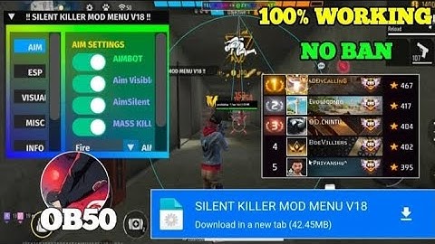 HG CHEAT OB50 NEW UPDATE HACK | FREE FIRE MOD MENU FREE HG CHEAT | DRIP CLIENT FREE | SPEED+AIMKILL
