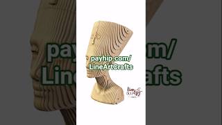 Nefertiti Sculpture Laser Cut Template #smallbusiness #homedecor #woodcarving #lasercutting