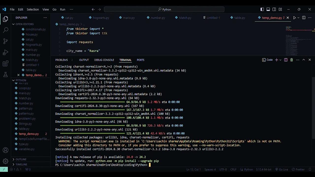How to install requests module in python within a minute. #trending # ...