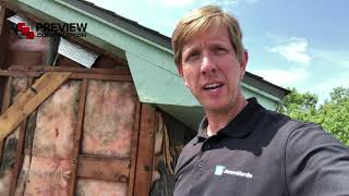 Sheathing Removal in Siding Replacement Part 1  Explained in a Quick Minute by Preview Construction