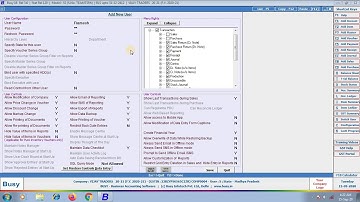 LEARN HOW TO CREATE USER IN BUSY ACCOUNTING SOFTWARE