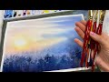 Mesmerizing Sunlight in Watercolors Painting Loose Forest