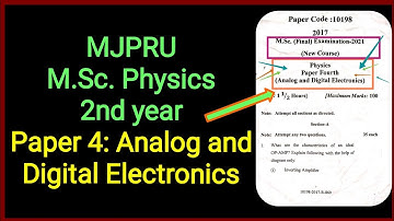mjpru msc physics previous year question papers : Analog and Digital electronics