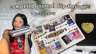 completed journal flip through ☆ starting my 2024 journal!