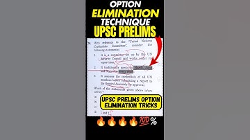 UPSC Prelims Tricks & Option Elimination Techniques #iasprelims  #iasexamprep #upsc#shorts