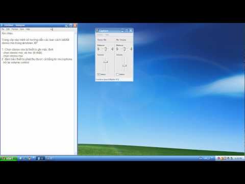 Hướng dẫn bật/tắt Stereo Mix trong Windows XP