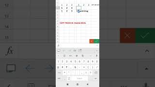 Copy and paste Tricks in Excel sheet/Copy and paste mobile Excel sheet
