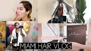 VLOG!! HAIR TRANSFORMATION IN MIAMI &amp; QUICK, EVERYDAY MAKEUP!