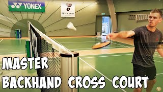 Backhand Cross Court Net Shot - Badminton Tutorial