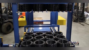 wire coil packing line with bagging, boxing and palletizing