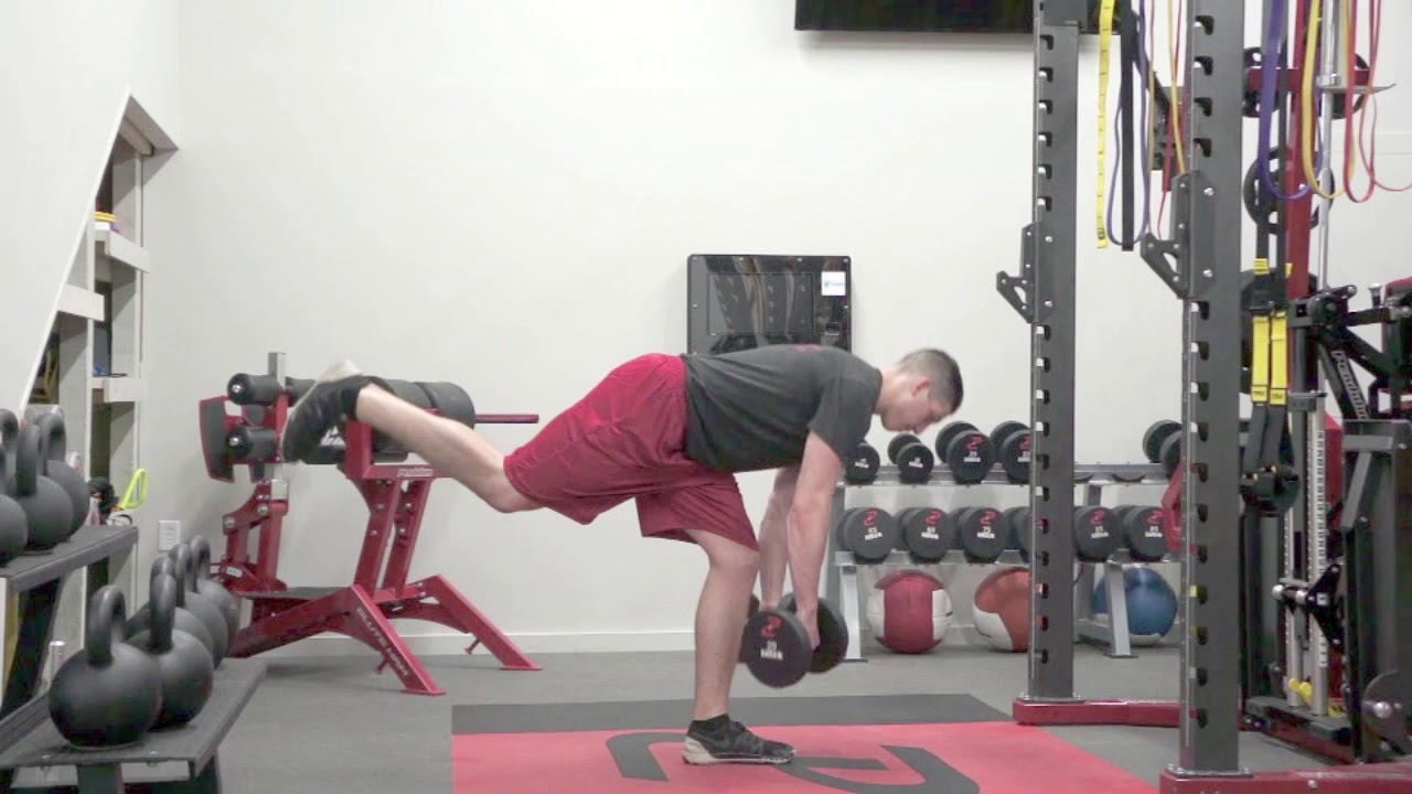 DB Single Leg Romanian Deadlift RDL - YouTube