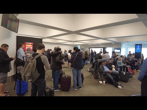 Walking John F. Kennedy International Airport (JFK) Terminal 7 in April 2023