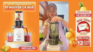 Máy ép chậm nguyên quả không cần cắt nhỏ - Ép nguyên quả ổi, quả dứa, nguyên bó cần tây luôn