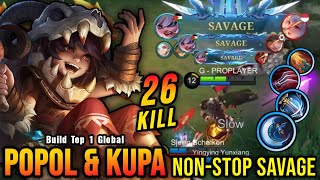 3x SAVAGE!! 26 Kills Popol and Kupa High Critical Damage - Build Top 1 Global Popol and Kupa ~ MLBB screenshot 3