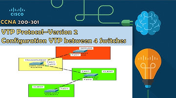 VTP ( Server-Client-Transparent) Lab on Packet tracer - CCNA In Arabic