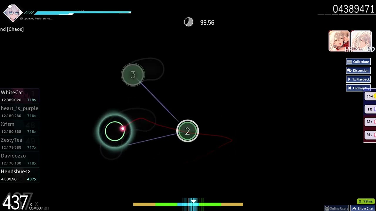 osu! leaderboard choke on leap in your mind by solfa feat. Shimotsuki Haruka [Chaos] (414pp if FC)