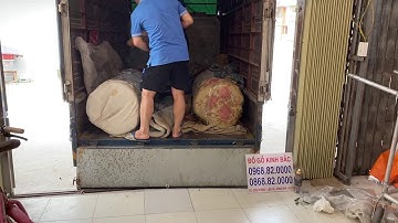 TIẾP TỤC BỐC XẾP 1 CẶP LỘC BÌNH NGUYÊN KHỐI GỖ HƯƠNG BÀN GIAO VỀ CỔ LOA ĐÔNG ANH