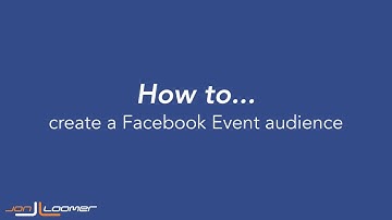 How to Create Facebook Event Custom Audiences (Quick, Silent Tutorial)