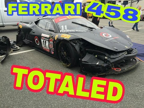 Ferrari 458 Challenge Evo repair crash  TOTALED