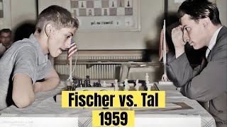 Bobby Fischer vs Mikhail Tal | BledZagrebBelgrade Candidates (1959)