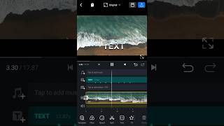 Sea waves Text Reveal in Vn Video Editor Tutorial screenshot 1