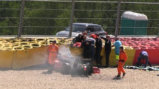 Gb3 Championship 2022 - Massive Crashred Flagspin Action - Spa-Francorchamps