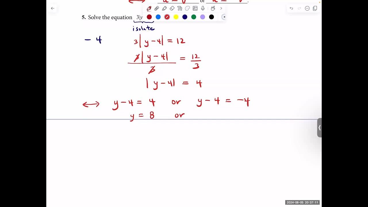 Solve Absolute Value Equations and Solve Quadratics By Factoring - YouTube