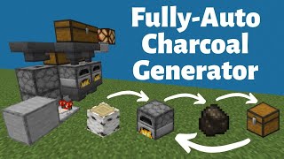 Fully-Auto Charcoal Generator (Self Fueling!) - EASY Minecraft Charcoal Generator