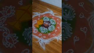 Easy Makar Sankranti Rangoli &amp; Haldi Kunku rangoli 🪔🌾 | #rangoli #rangoli