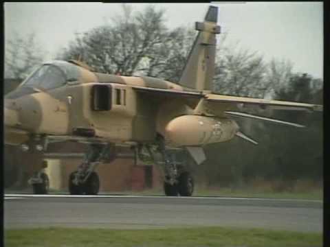 Jaguar Fighter Shaving Rocks at Low Level