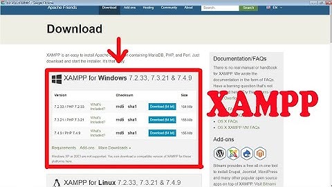 Download dan instal XAMPP di Windows 7 32bit