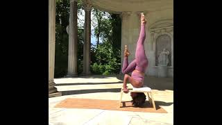 Wooden Yoga Inversion Chair for Core Strength & Balance Training