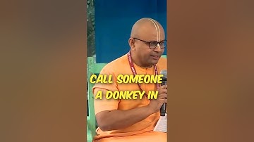 Call someone donkey in Sanskrit || gaur gopal das|| #shorts