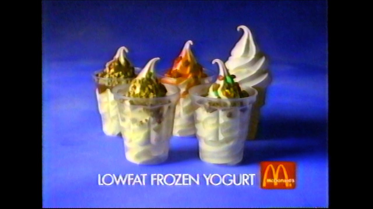 McDonalds Low Fat Frozen Yogurt Commercial (1990) YouTube