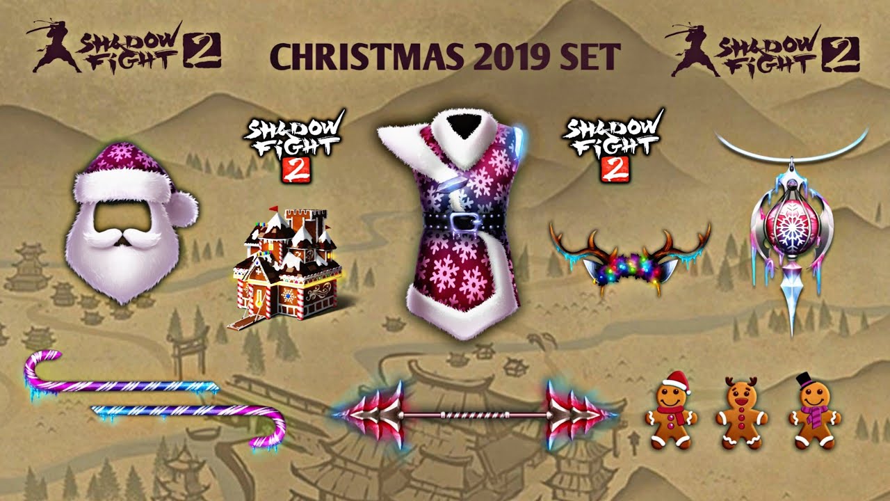 Shadow Fight 2 | Christmas Set 2019 | Random Fights | Gingerbread Chest