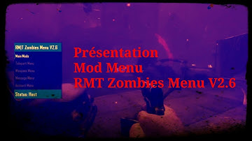 Présentation Mod Menu bo2 [RMT Zombies Menu V2.6] +dowlaod