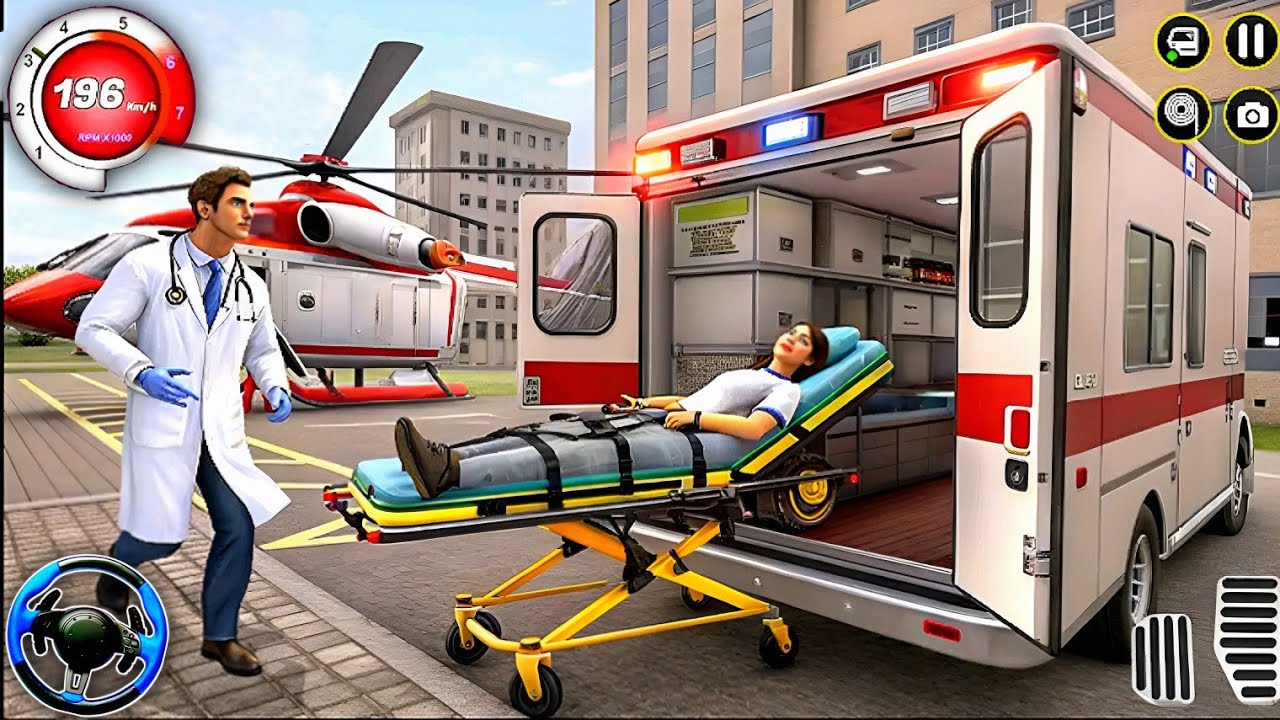 911 Ambulance Emergency Rescue Simulator - Ambulance Rescue City Driving 3D