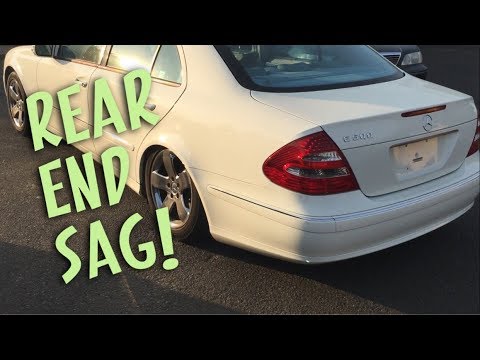 Replacing Mercedes E-Class Rear Air Spring without Lowering the Rear End Using A jack!
