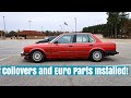 INSTALLING COILOVERS ON MY BMW E30!!