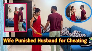 Husband Cheated His Wife Wife Punished Husband Slapping Video