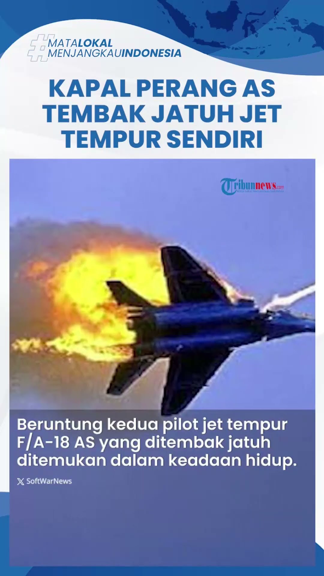 Salah Sasaran! Kapal Perang AS Tembak Jatuh Jet Tempur Sendiri hingga Lukai Pilot, Dikira Houthi