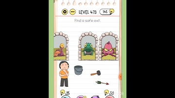 Brain test : Tricky Puzzle level 473 Find a safe exit gameplay