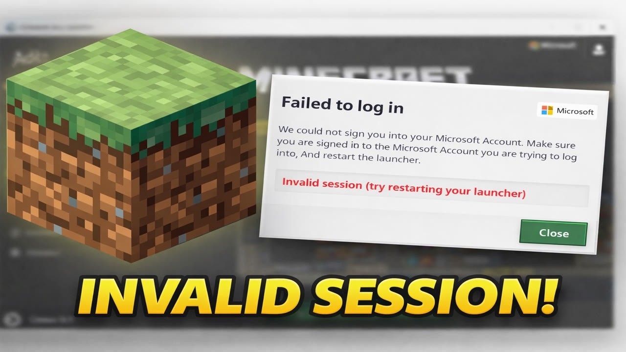 How To Fix Minecraft Failed To Log In Invalid Session Try Restarting ...