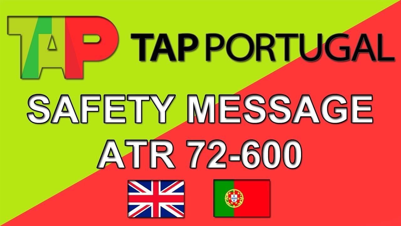 Safety Messages TAP PORTUGAL ATR 72600 PORTUGUESE & ENGLISH YouTube
