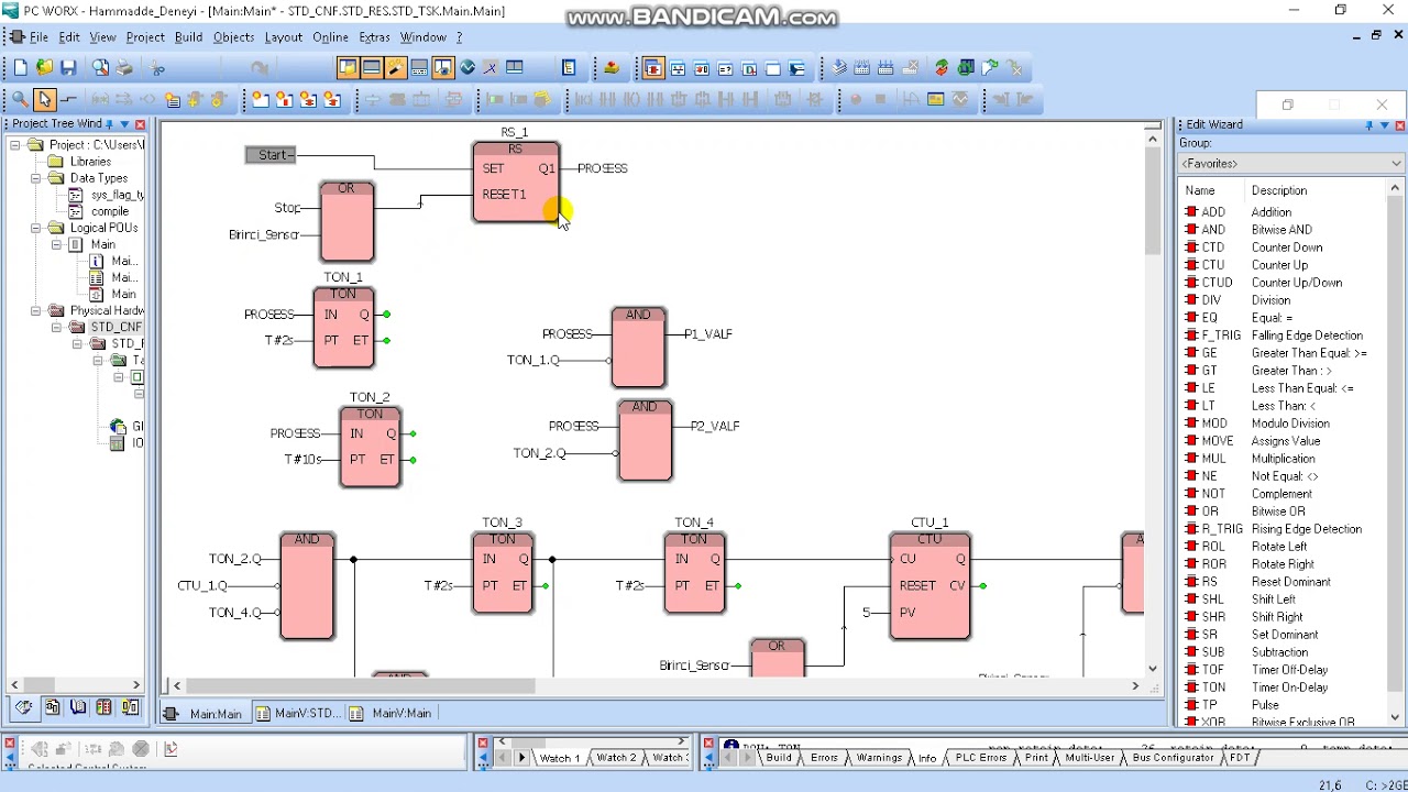 Pc Worx Hammadde Proses Deneyi Simulasyon 3/3 YouTube