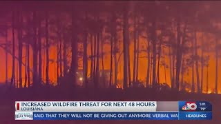 NBC 10 News Today: Increased Louisiana wildfires threat for the next 48 hours
