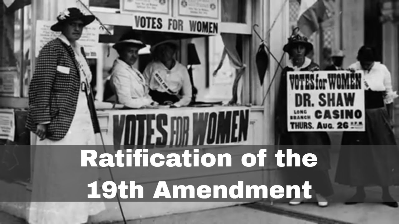 18th August 1920: Ratification of 19th Amendment of the US Constitution guarantees female suffrage - YouTube